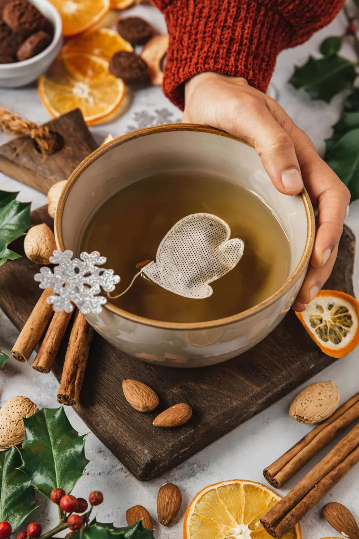 Cadeaux Autour Du Thé Pour Noël^TEA HERITAGE Sachets de thé personnalisés Noël - Moufle x5